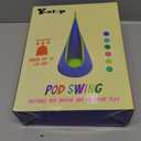 Y-STOP Kids Pod Swing Seat, Hanging Hammock Chair with Inflatable Pillow, Sensory Swing Chair with Pocket for Indoor and Outdoor (Blue Yellow)