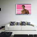 Josh American Flag Wall Tapestry, Pink Allen Wall Art Poster Fans Gift Merch, 3x5 Feet, Modern Patriotic Decor with Brass Grommets