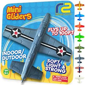 Foam Airplanes for Kids: Airplane Toy Glider Plane Styrofoam Airplanes - Best Stocking Stuffers for Boys for All Ages 4 5 6 7 8 + Year Old - Outside Toys Air Planes Outdoor Army Toys for Kids Presents