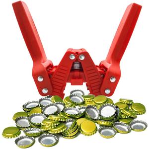 Manual Bottle Capper Tool, Double Lever Hand Capper with 144 count Beer Bottle Caps for Home Brewing, Bottle Sealer (Bottle Capper-1)