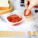 3 x 20 Sets Reusable Snack Containers With Lids, Double Compartment Snack Pack Containers, Portion Control, Meal Prep, Ideal For On-The-Go Mini Sauce Boxes & Lunchable Snack Packs For Kids
