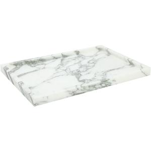 Real Luxurious Natural Marble Vanity Tray Genuine Marble Storage Tray for Home Decor Stone Tray for Bathroom/Kitchen/Vanity/Dresser NonResin/(arabescato)