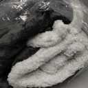 Electric Heated Blanket Twin Size 62"x84" - Flannel & Sherpa Fabric Dual-Sided, 6 Heat Settings & 10 Hours Auto Off, Soft & Cozy Warming Throw for Home, Office, or Bed, Machine Washable, Iron Gray