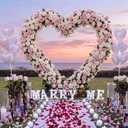 Coume 88 Pcs Marry Me Proposal Kit Wedding Proposal Decorations, Pink, 6.6 x 6.6 ft/ 2 x 2 M