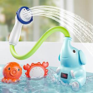 G-WACK Baby Bath Toys Shower Head Sprayer with Water Thermometer for New Borns, Toddlers and Kids | Baby Accessories, and Essentials in Bathtub or Sink | Shampoo Bath Rinser | USB Rechargeable