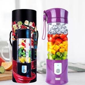 Portable Personal Blender for Smoothies, 13oz USB Rechargeable Cordless Travel Blender with 6 Serrated Stainless Steel Blades, Ice Crusher, Juicer Cup, Self-Cleaning, BPA-Free, for Outdoor&Kitchen Use