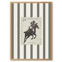Balsuka Wood Framed Vintage Western Wall Decor Black Striped Rodeo Wall Art Rustic Horse Rider Cowboy Poster Canvas Prints Mid Century Modern Art Aesthetic for Living Room Bedroom Office 16x24inch