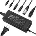 Kssvzz 54.6V 2A Fast Battery Charger with 6 Plugs - Universal Replacement Charger for 48V Lithium Battery, Compatible with Jetson, Gotrax, Razor, Ninebot, Segway, Swagtron, Hiboy