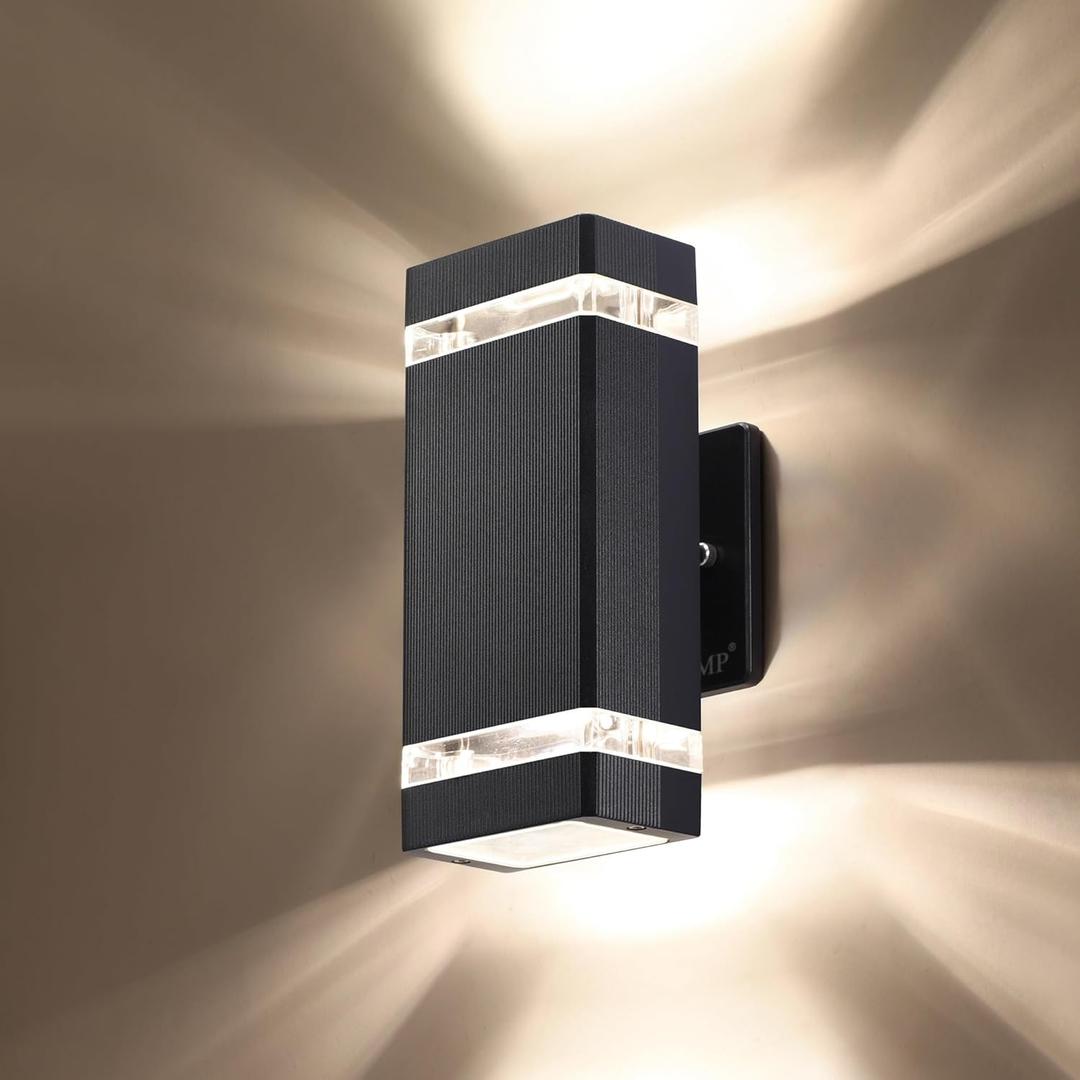 LMP LED Square Up and Down Lights Outdoor Wall LightBody in Aluminum Waterproof Outdoor Wall Lamps3000k 5W with Certificate ETL