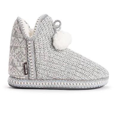 Muk Luks Black Amira Women's Slippers, XL-11/12