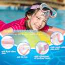 Kids Swim Mask - Ultimate 180° Kids Swim Goggles Anti-Fog Child Diving Mask Leak-Proof Kids Goggles with Nose Cover and Fabric Strap for Ages 4-14 for Swimming, Snorkeling Diving