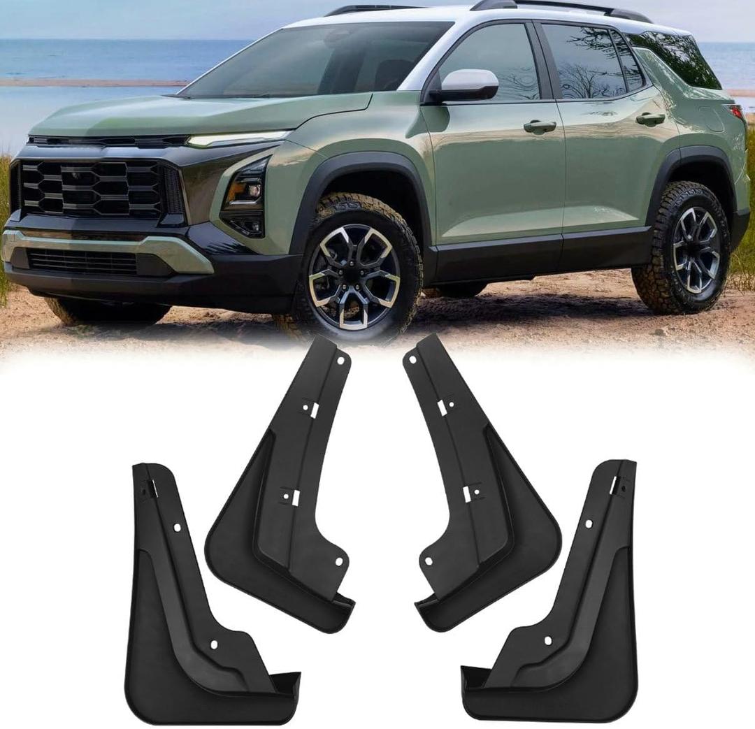Mud Flaps Splash Guards Cars Wheel Protector Front and Rear Mud Guard Set 4PCS for 2025+ Chevrolet Equinox ACTIV/LT/RS (NOT Fit EV)