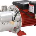 Red Lion RJS-75SS 115/230 Volt, 3/4 HP, 12.8 GPM Stainless Steel Shallow Well Jet Pump, Red, 97080702