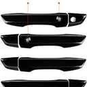 Thenice for 10th Gen Civic Accessories Door Handle Cover Exterior Decoration Compatible with Honda Civic 2021 2020 2019 2018 2017 2016 with Smart Auto Lock Holes -Black