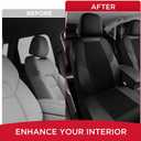 Rubbermaid Car Seat Cover, Leather & Air-Cool Mesh Front Seat Cover, Airbag Compatible, Slip-On Installation, Automotive Seat Cover Universal Fit for Most Cars, Trucks, SUVs-Black