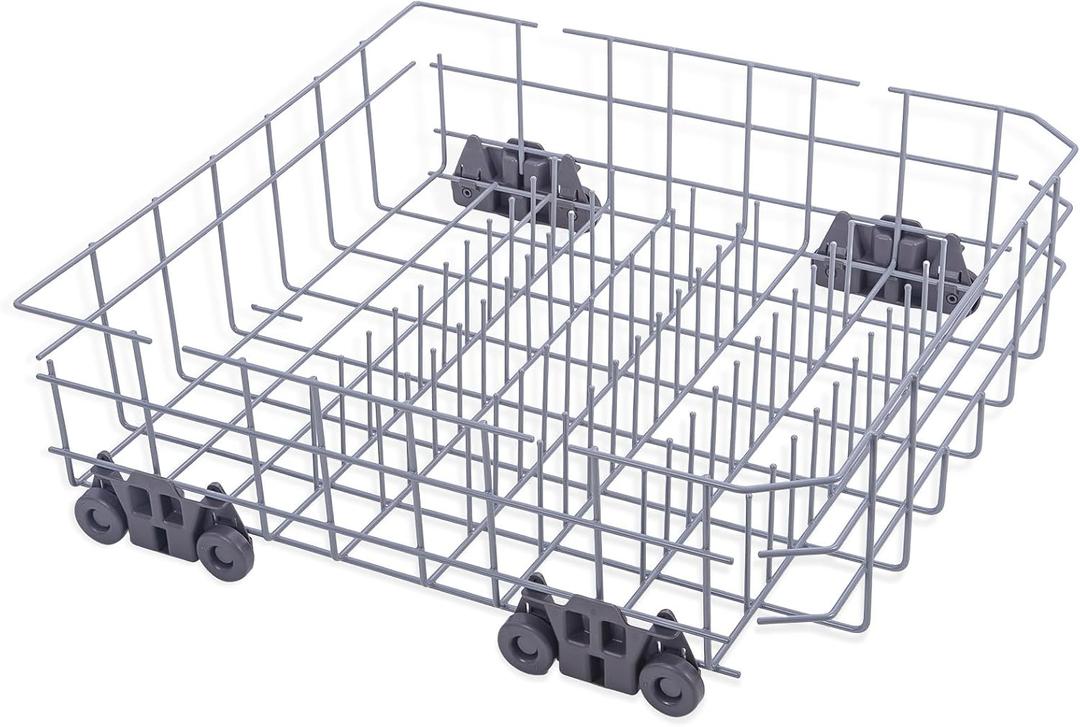 Cylrod Upgraded W10728159 Dishwasher Lower Rack for Maytag Dishwasher Rack with Wheels, W10525646 W10780925 W10082825 Lower Rack Replacement for Kitchenaid Dishwasher Rack Parts, 22"D by 20.8"W