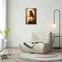 Framed Sacred Heart of Jesus Canvas Wall Art, Christian Gallery Print Religious, Wall Decor Poster Print Artwork for Living Room Bedroom Church Prayer Room Decoration 16x24 In