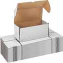 WIFTREY 25 Pack 9x4x4 Small Shipping Box, White Corrugated Cardboard Boxes 9 x 4 x 4 for Packaging Small Business, Mailing, Shipping