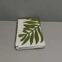 Embroidery Throw Pillow Covers 18x18 Home Decor Loop Tropical Green Leave Floor Pillow Cover for Couch 100% Cotton Canvas Cushion Cover Pillow Case Plant Monstera Leaf 45x45, 1 Piece