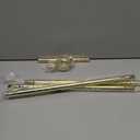 Gold Curtain Rods for Windows 32-50 inch with Twisted Cage Finials, Adjustable Curtain Rod Set with Brackets, Heavy Duty for Bedroom, Kitchen, Decorative 5/8" Diameter