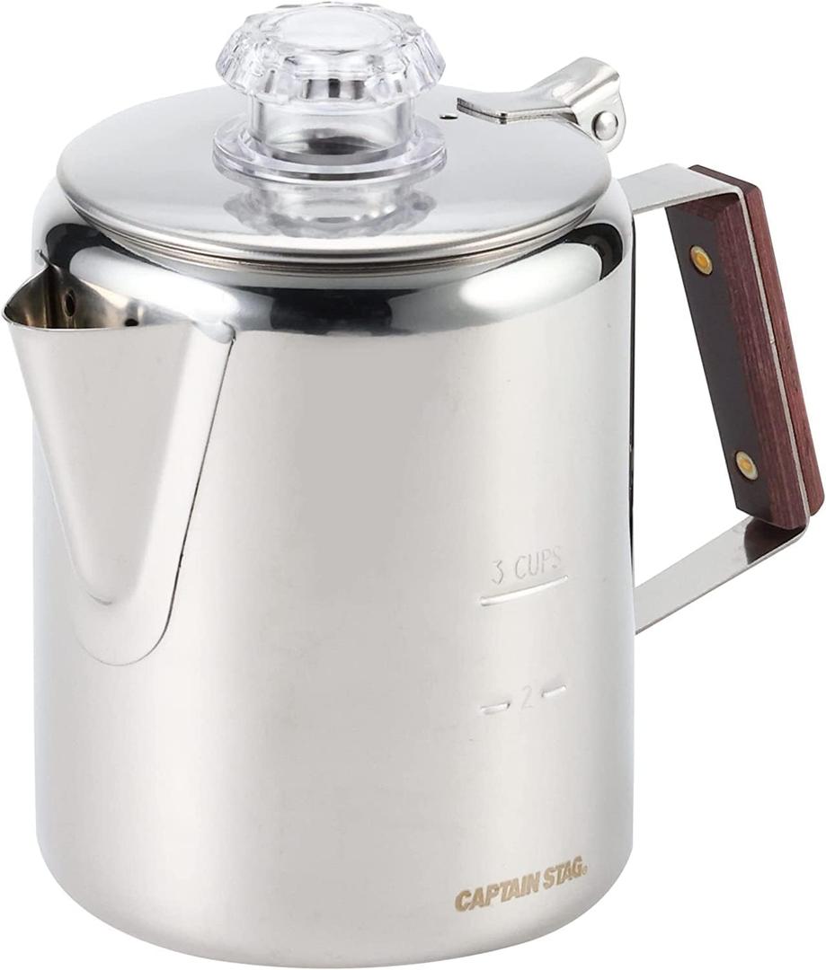 Captain Stag 18-8 Stainless Steel Percolator 3 Cup M-1225 Captain Stag 18-8 Stainless Steel Percolator 3 Cup M-1225