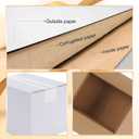 Calenzana 8x6x6 Shipping Boxes Set of 40, White Corrugated Cardboard Box for Mailing Packing Gifts Small Business