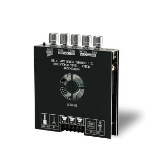 Bluetooth Digital Amplifier Board, 160W2+220W Subwoofer 2.1 Channel Audio Receiver Power Amplifier Module with Treble and Bass Control for DIY Speakers-HT21