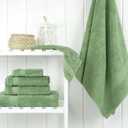 Cotton Paradise 100% Cotton Turkish Towel Set, Soft Absorbent Quick Dry, 6 Piece Towel Set, Sage Green