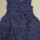 ALLOVIN Girls & Toddlers Spring Graduation Sleeveless A-Line Lace Party Dress Flower Girl Dress with Beaded Bowknot, Size 3T