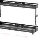 Asiingkel Adjustable Sturdy Metal Shelving Unit2-Tier Organizer Countertop,Suitable for Kitchen Countertop, Bathroom, Makeup Table, Store Large Skincare etc (1pack/Black)