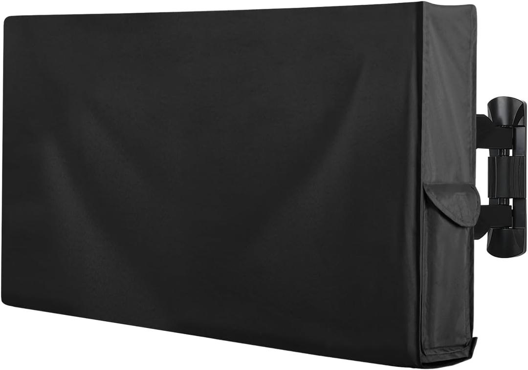 OutdoorLines Waterproof & Weatherproof Outdoor TV Cover - for 40-43 Inch Flat Screen TV, Dustproof & UV Resistant, Black, Size 39.5" L x 25" W x 5.5" H