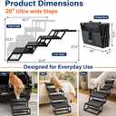 Dog Stairs for Large Dogs, 20" Wide Non-Slip Dog Ramp, Supports 250 lbs