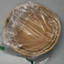 Rattan Bread Baskets Round Woven Fruit Bowls Key Holders Stackable for Storage, Snack, Fruit, Vegetable Natural Set of 3 (Wave)