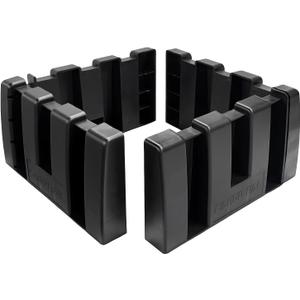 4PCS Multipurpose Cargo Organizer Blocks, Plastic Cargo Storage Organizer Blocks for Wool Carpet Trunk, Grocery Trunk Divider Cargo Containment System for Car SUV Van Trunk (Black)