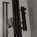 Home Triple Folding Multiple Guitar Holder Rack Stand Black