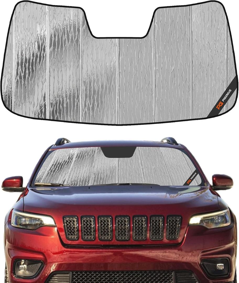 Pigenius Windshield Sunshade for Jeep Cherokee 2014-2023 Custom Front Window Shade - AstraGuard