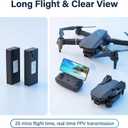 Drone with Camera 1080P HD,FPV Foldable Mini Drone for Adults,Drone with One Key Take Off/Landing,Gesture Selfie, Altitude Hold,3D Flip,Easy to Fly,2 Batteries tt
