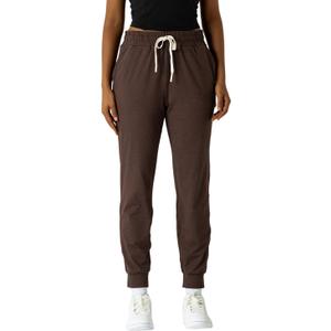 Women's Moisture Wicking Jogger Pants for Fitness, Drawstring Waist, Side Pockets, Soft Breathable for Running, Casual Sports (Brown, XS)