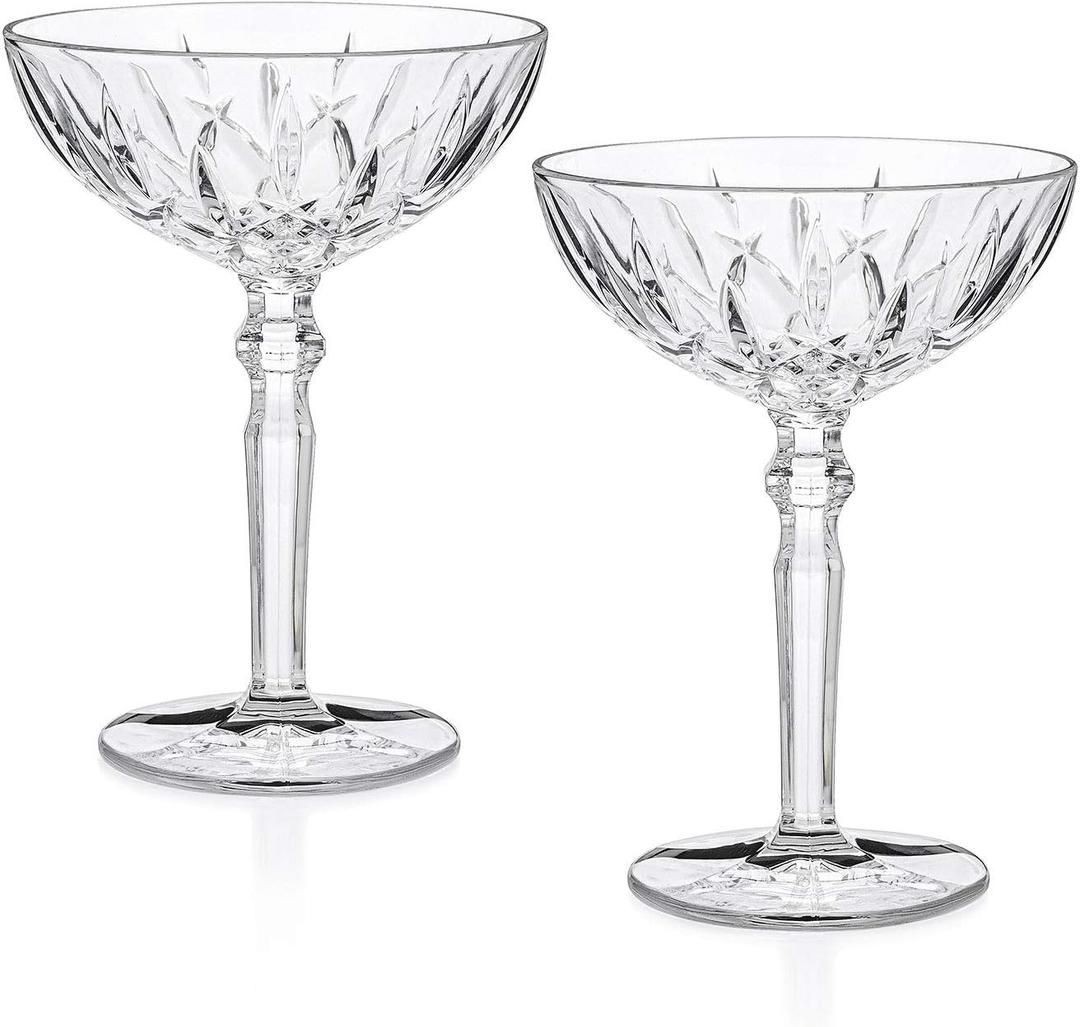 HISTORY COMPANY Chez Paree 1933 Nightclub-Inspired Chicago Cocktail Coupe Glass  2-Piece Set for Craft Cocktails (Gift Box Collection)