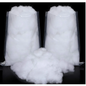 Sumind 2 Bags Winter Fake Snow Decoration Fluffy Artificial Cotton Fiber Fluffy Fake Clouds Soft Blanket for Crafts Mantle Village Christmas Winter Indoor Home Decoration(White)