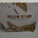 Tablet Pillow Stand, Adjustable Kindle Holder with 2 Snack Bowls, 360 Adjustable iPad Stand for Bed with 4.7''-13'' iPad, Kindle, Phone, Gift for Reading Accessories on Bed, Sofa, Pink