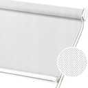 ChrisDowa Light Filtering Roller Shades, with 5% Openness Solar Screen, Flame RetardantFabric. Solar Semi Sheer Roller Blinds for Office and Home. Easy to Install.Light Grey,20" W x 72" H