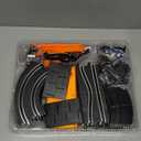 Slot Car Race Track Sets with 4 Slot Cars, Electric Race Car Track Include Slope Circular Overpass Track, Dual Racing Game Featuring Flash Bridge and Pendulum, Gifts Toys for Boys Kids Age 6 7 8-12