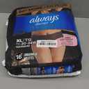 Always Discreet Boutique Incontinence and Postpartum Underwear for Women, Maximum Protection, XL, Black, 16 Count