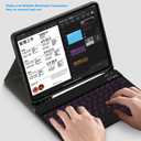 Backlit Bluetooth Keyboard Small Portable Wireless Keyboard Rechargeable Illuminated for Android Samsung Tablet Cell Phone Smartphone iPad A16 11th 10th Generation iPad Pro Air Mini iPhone (Black)