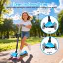TONBUX Kids Scooter for Ages 3-8: 3-Wheel Kick Scooter with LED Light-Up Wheels & Deck, 7 Lighting Modes, 4 Adjustable Heights, Metal-Reinforced Deck, Lean-to-Steer Balance Training Toddler Scooter