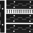 Continuous & Piano Hinges, Black Stainless Steel 304 Continuous Folding Hinges for Doors, Cabinets, Window,Includes Screws (4IN-2IN-4PACK)