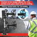 Heavy Duty Double Welding Cable Lead Reel, 10 Tilting Fixed Base, 10" Reel, Accommodates 150 Feet of 1/0 and 125 Feet of 2/0 Cable