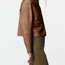 Womens Faux Suede Bomber Jacket Fall Long Sleeve Lapel Button Down Jackets Trendy Going Out Casual Outerwear