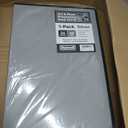 Dunwell 12x18 Art Portfolio Binder with Mounting Paper (Silver), Large Portfolio Folder for Artwork Storage, 24 Clear Sleeves Display 48 Pages, Acid-Free Poly 12 x 18 Presentation Book
